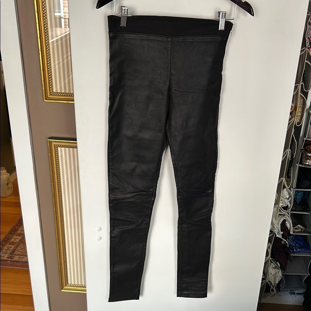 Surface to Air Black Genuine Leather Leggings